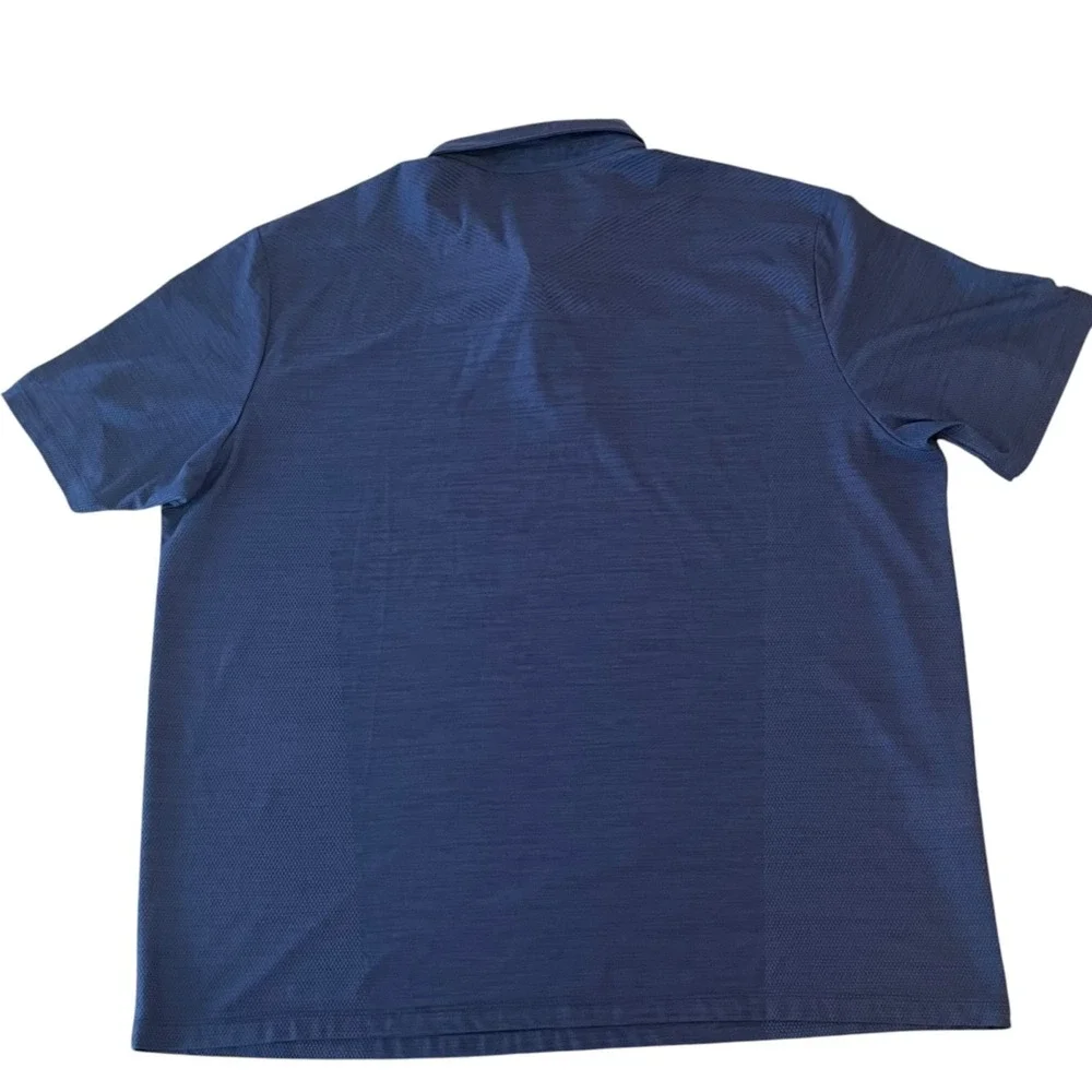 Tommy Bahama Polo Shirt Mens XXL Navy Island Zone Palm Coast Performance